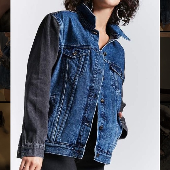 Color Block Denim Jacket - Picture 8 of 8